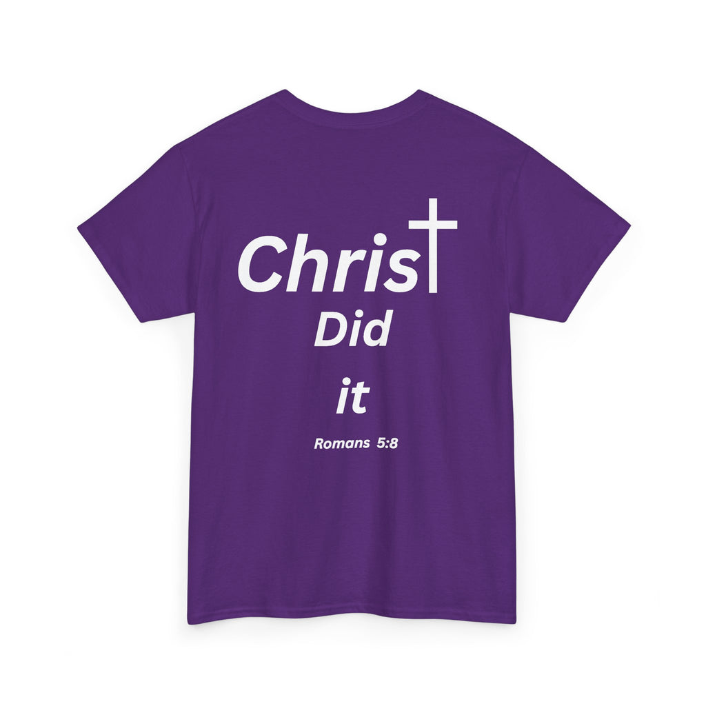 Christ Did It Christian T-Shirt – Cross & Swoosh Faith Tee