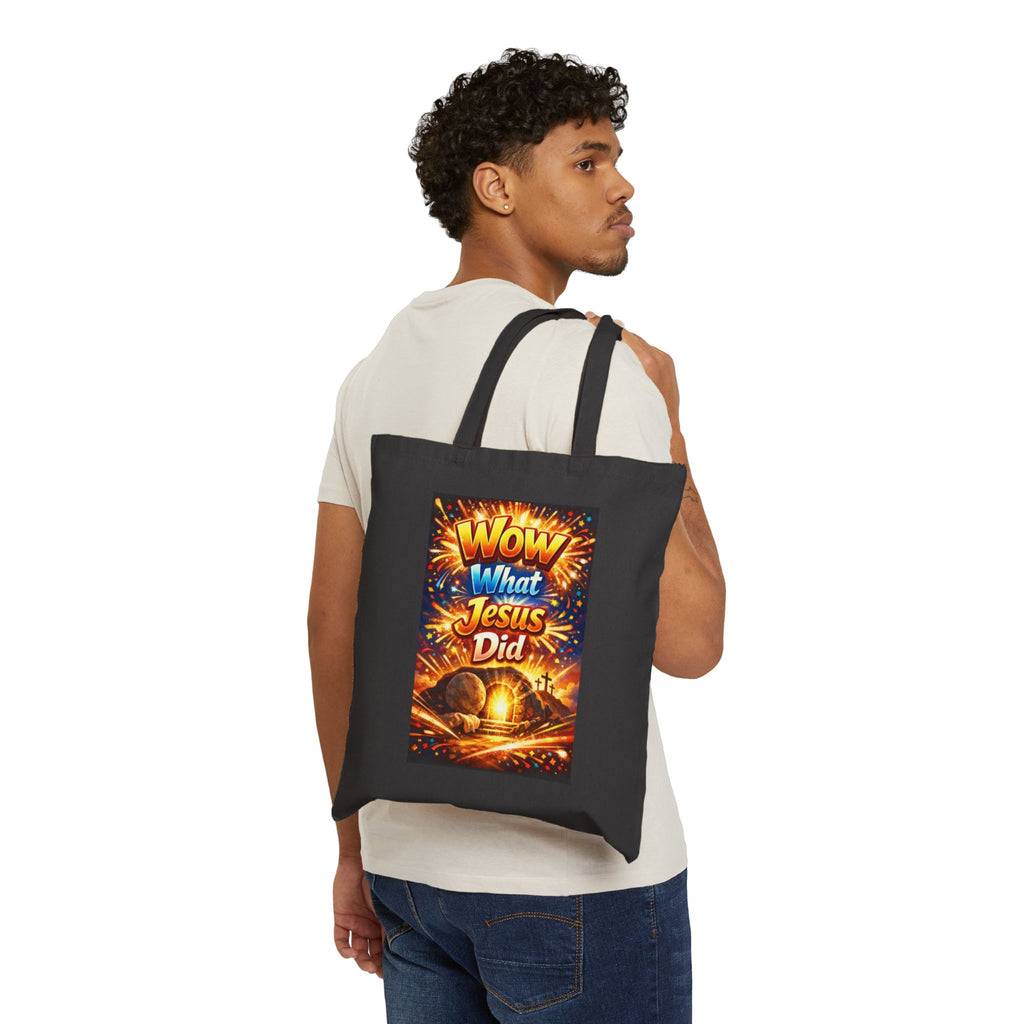 Wow What Jesus Did Christian Resurrection Tote Bag