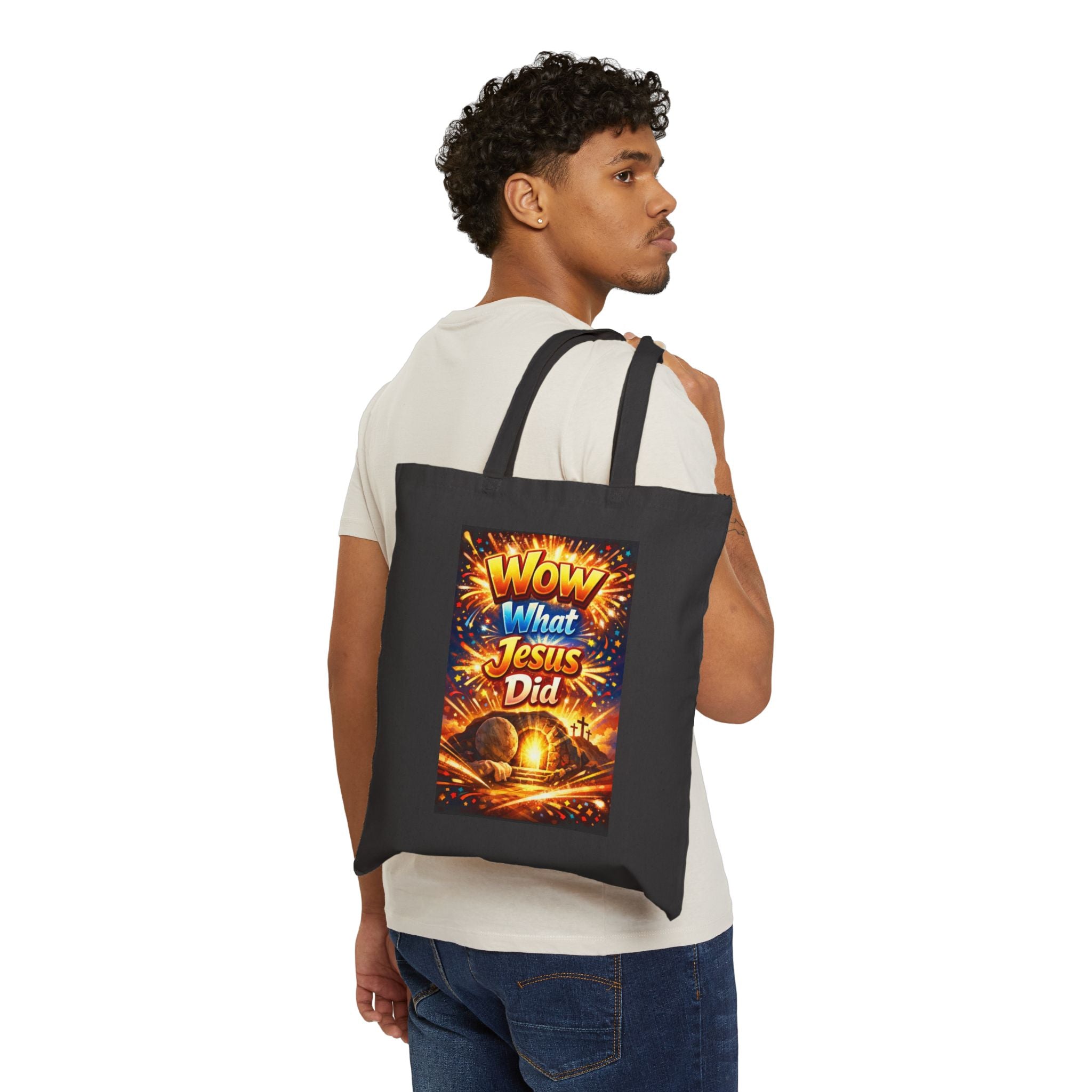Wow What Jesus Did Christian Resurrection Tote Bag