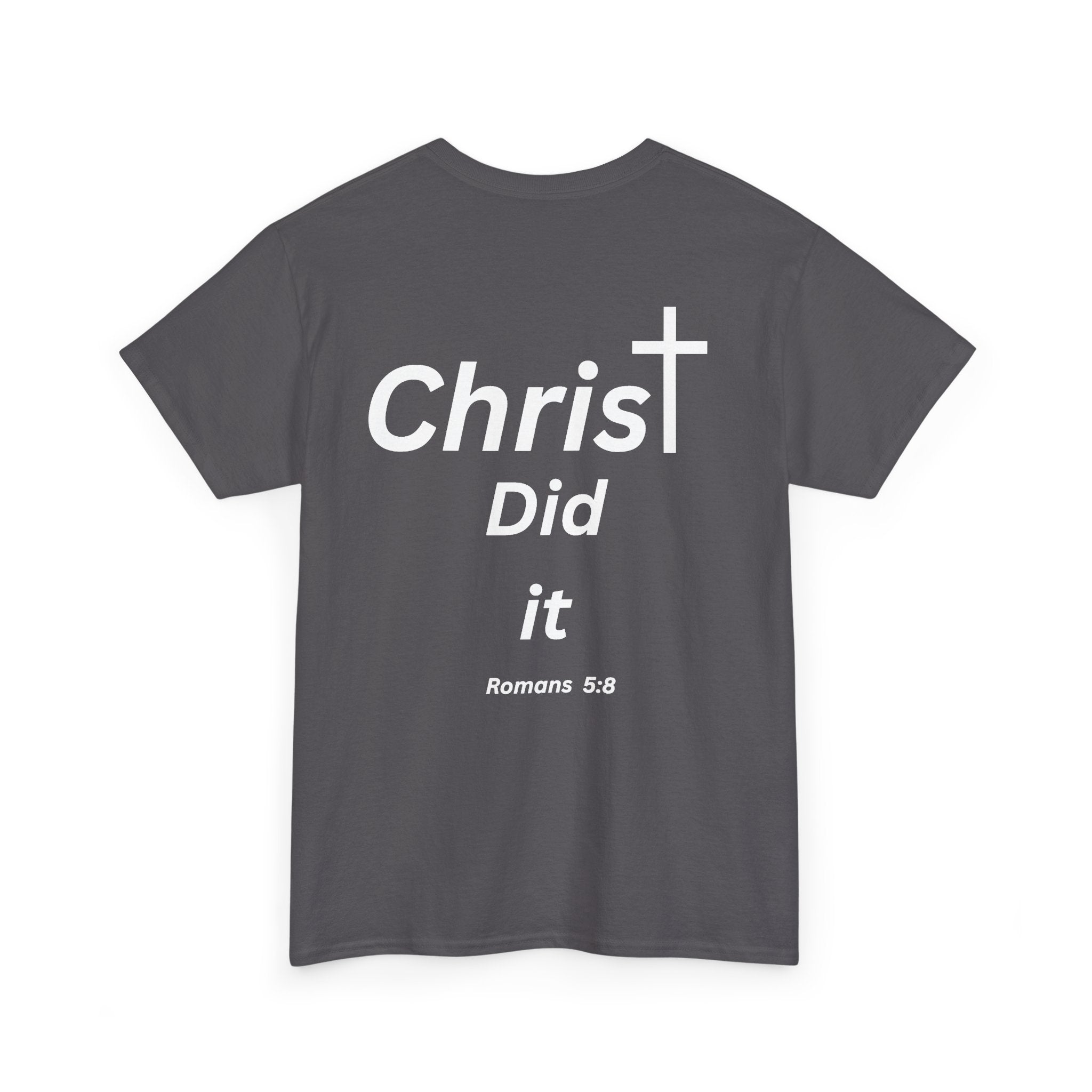 Christ Did It Christian T-Shirt – Cross & Swoosh Faith Tee