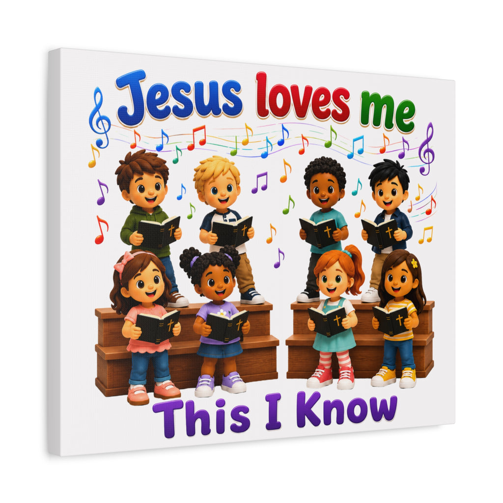 Jesus Loves Me This I Know Children's Choir Canvas Wall Art