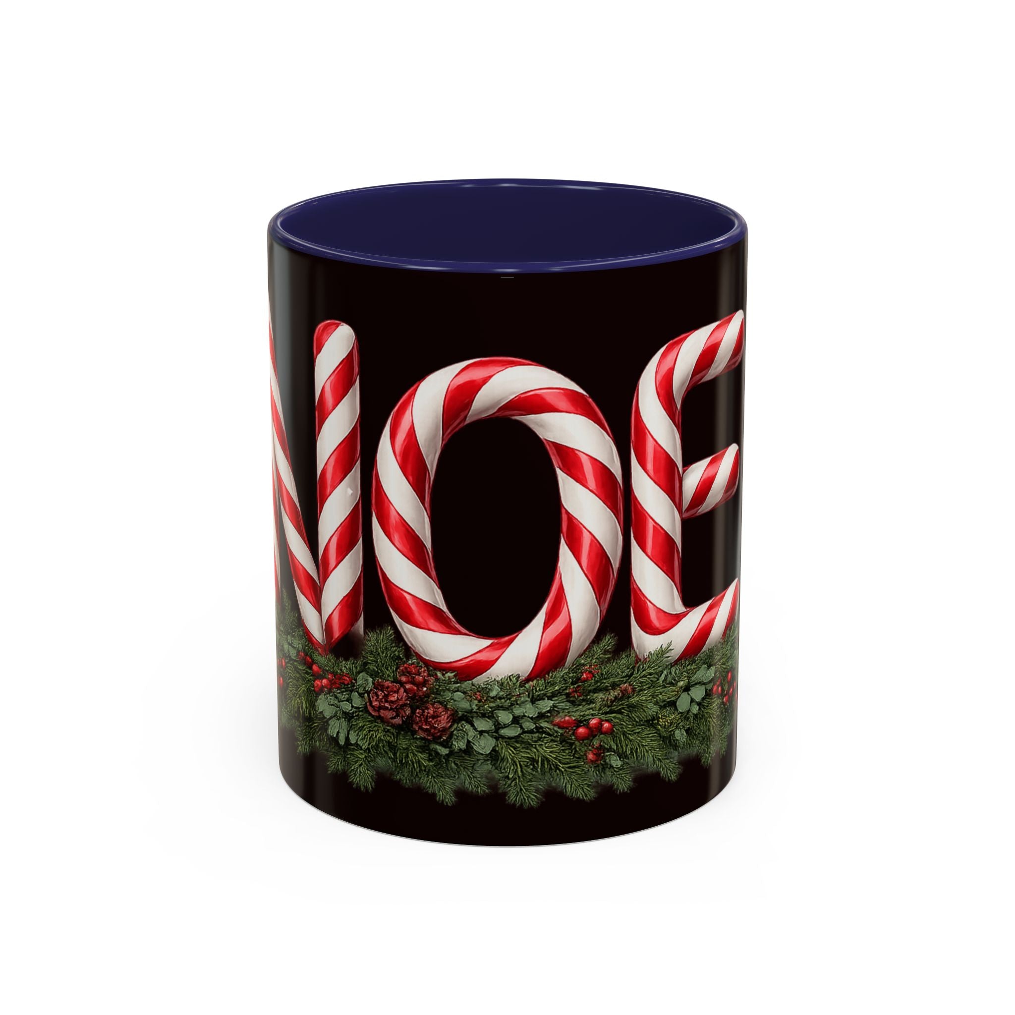 NOEL Candy Cane Christmas Mug – Festive Holiday Coffee Cup  (11, 15oz)