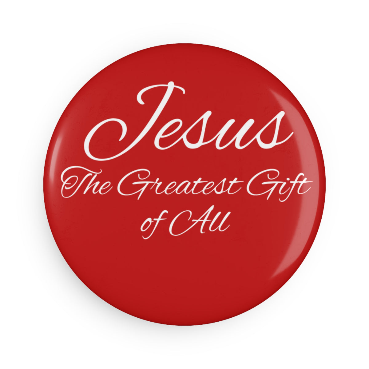 Jesus – The Greatest Gift of All Christian Christmas Magnet, Round (1 & 10 pcs)