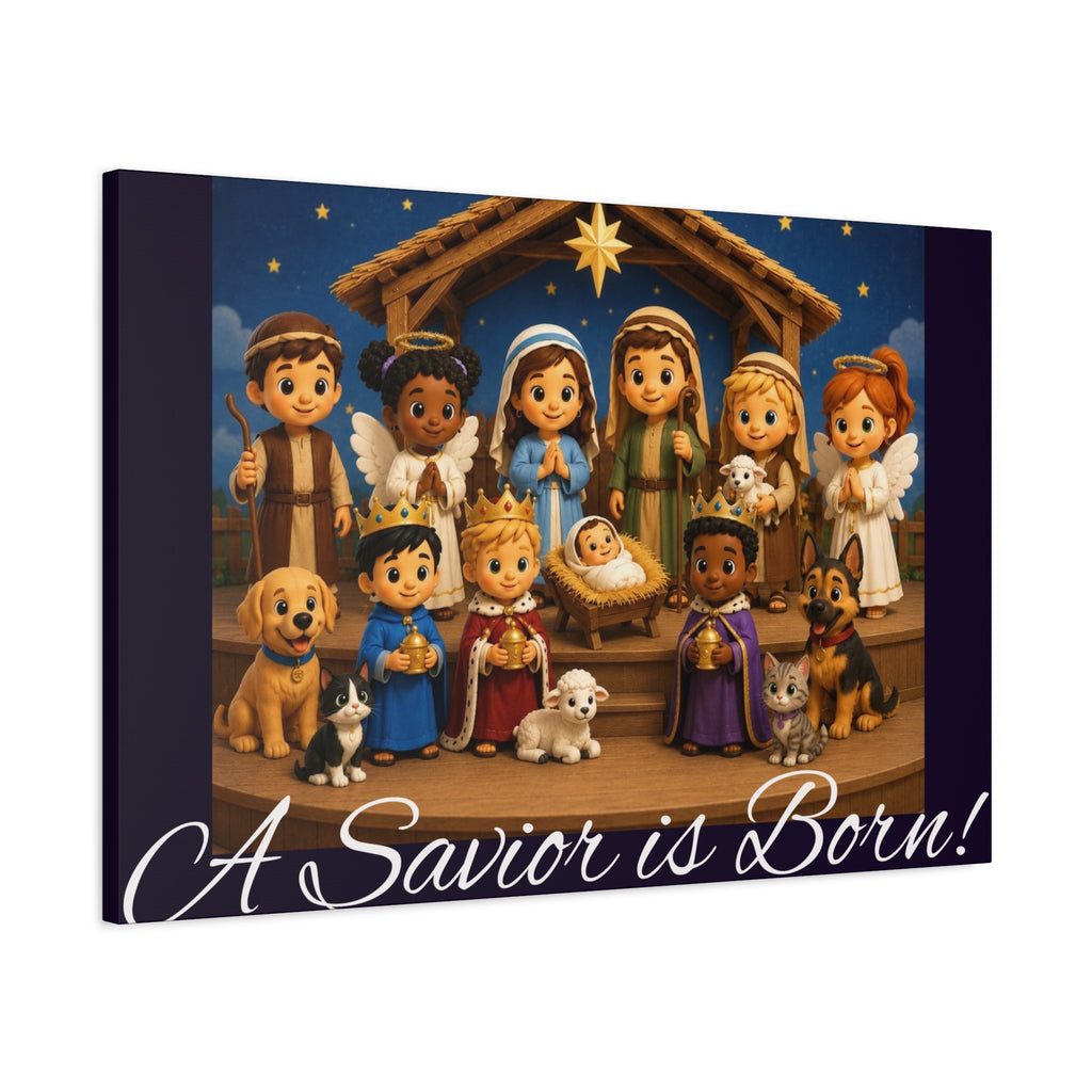 A Savior Is Born Nativity Christmas Wall Art