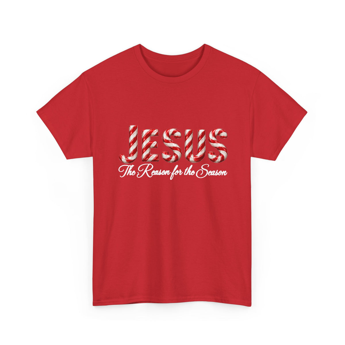 Jesus – The Reason for the Season Christmas T-Shirt | Christian Holiday Shirt Unisex Heavy Cotton Tee