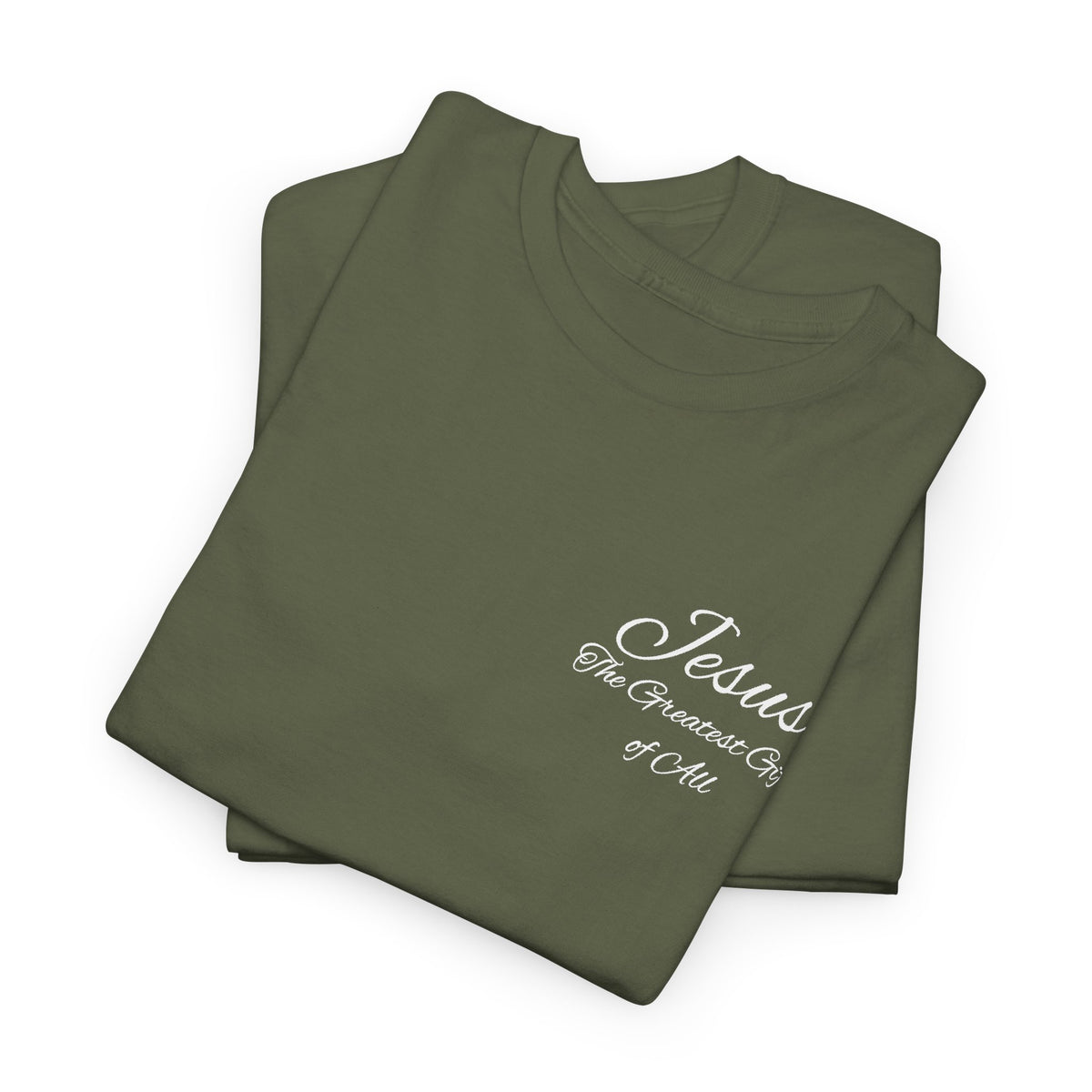 Christmas Wreath Christian Heavy Cotton Tee