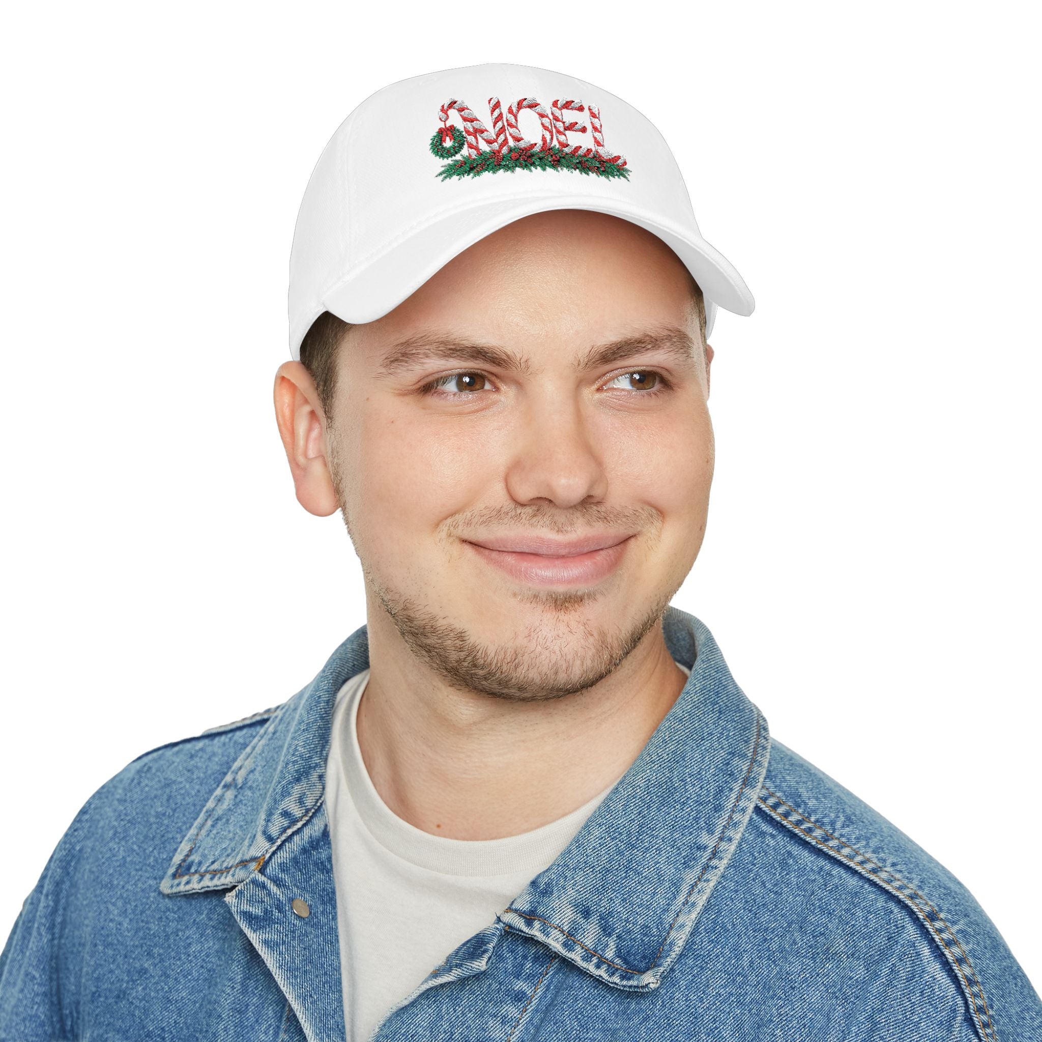 Noel Candy Cane Embroidered Christmas Hat – Festive Holiday Cap for Winter Gatherings Low Profile Baseball Cap