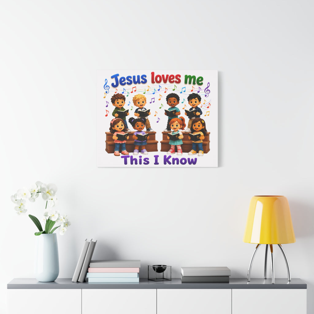 Jesus Loves Me This I Know Children's Choir Canvas Wall Art