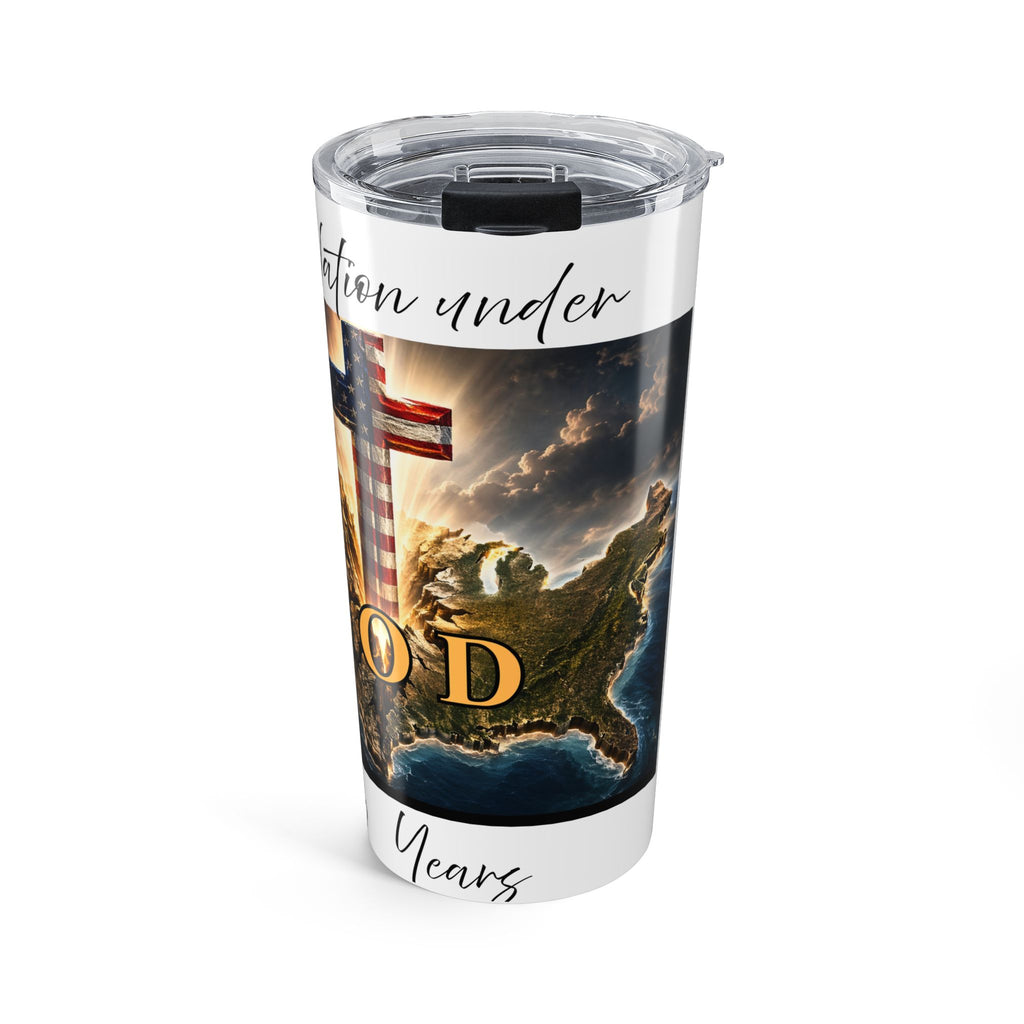 One Nation Under God with a Cross in the US Tumbler 20oz
