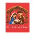 A Savior Is Born Nativity Christmas Canvas Wall Art, Matte Canvas, Stretched, 1.25"