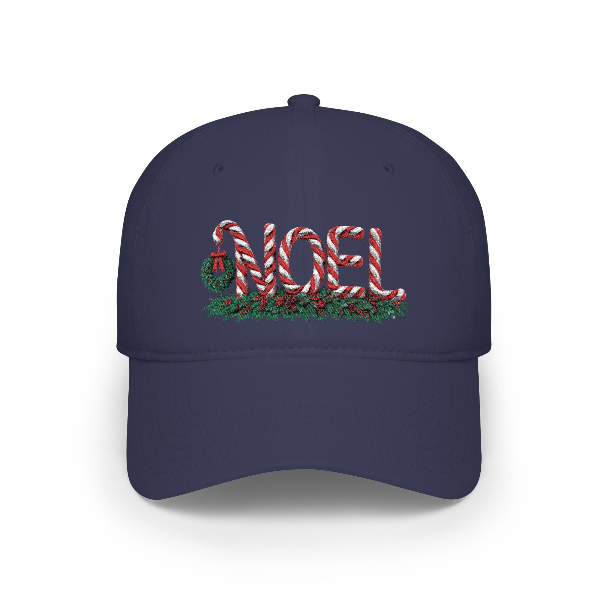 Noel Candy Cane Embroidered Christmas Hat – Festive Holiday Cap for Winter Gatherings Low Profile Baseball Cap
