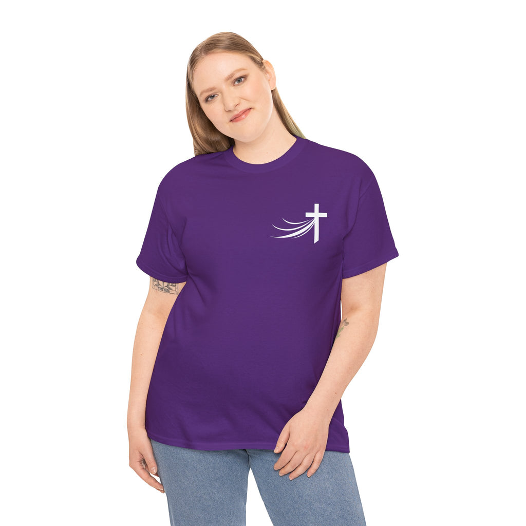 Christ Did It Christian T-Shirt – Cross & Swoosh Faith Tee