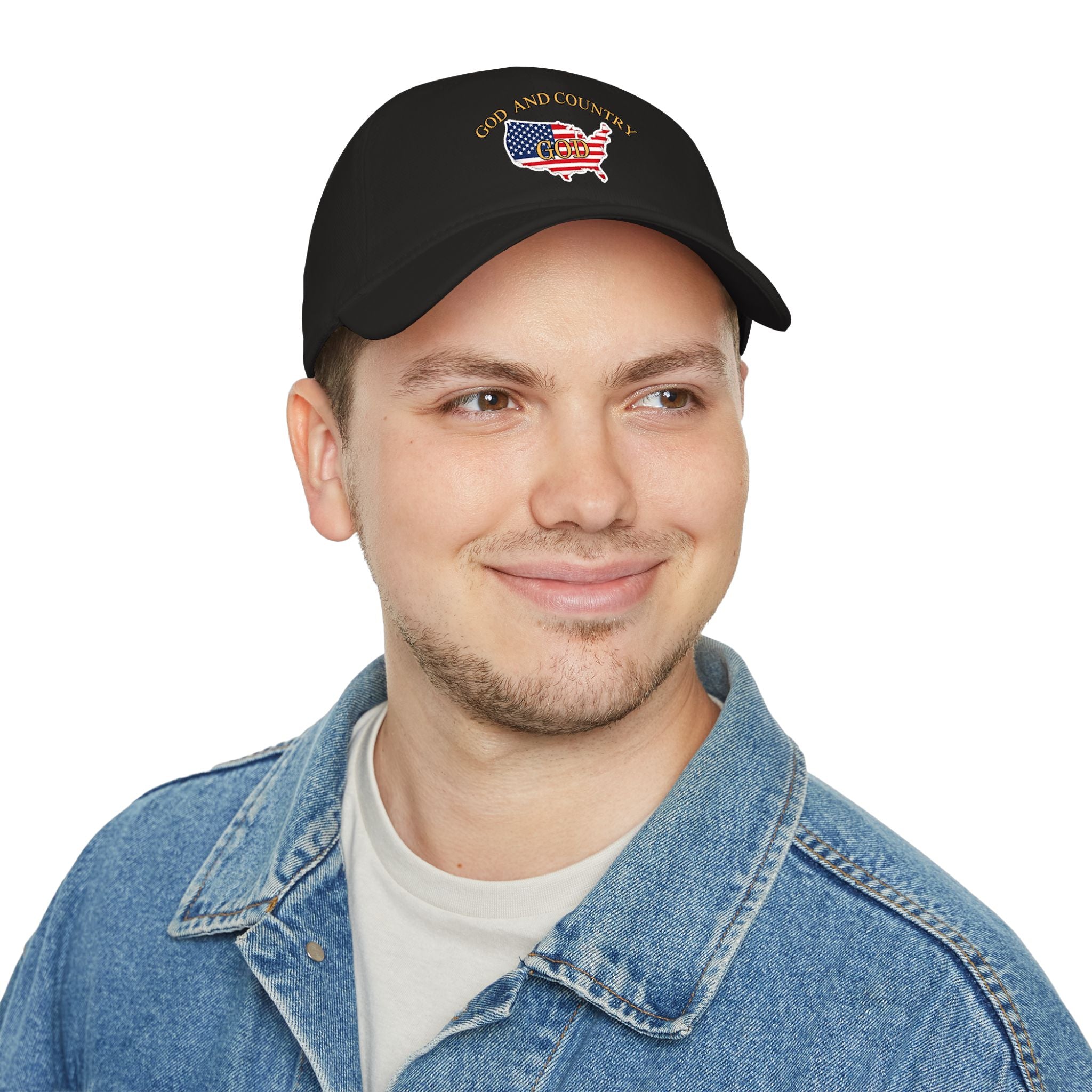 God and Country Patriotic Christian Low Profile Baseball Cap