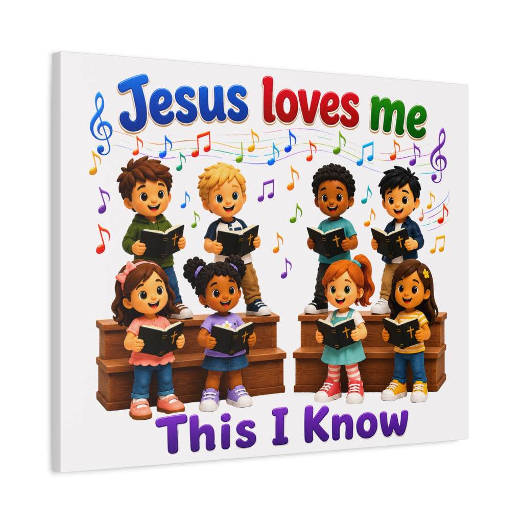 Jesus Loves Me This I Know Children's Choir Canvas Wall Art
