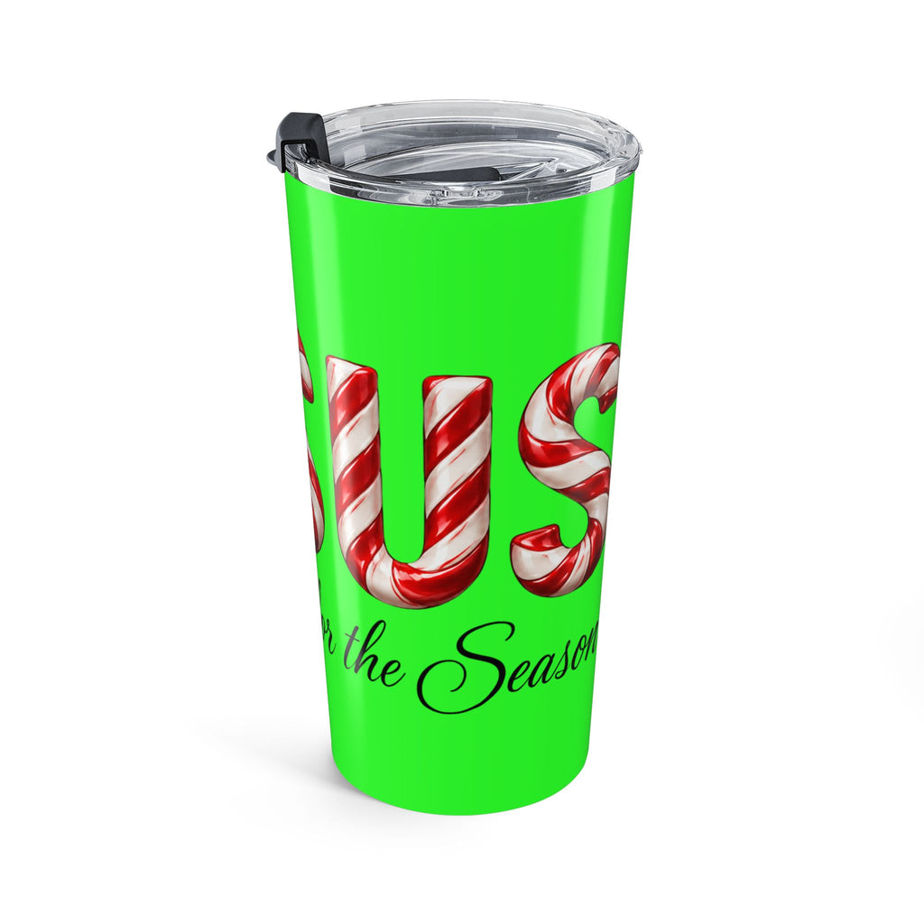 Jesus Is the Reason for the Season Christmas Tumbler Green – Candy Cane Design Tumbler 20oz