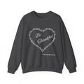 Be Thankful – Christian Thanksgiving Sweatshirt | 1 Thessalonians 5:18 | Faith-Inspired Heart Design-Unisex Heavy Blend™ Crewneck Sweatshirt
