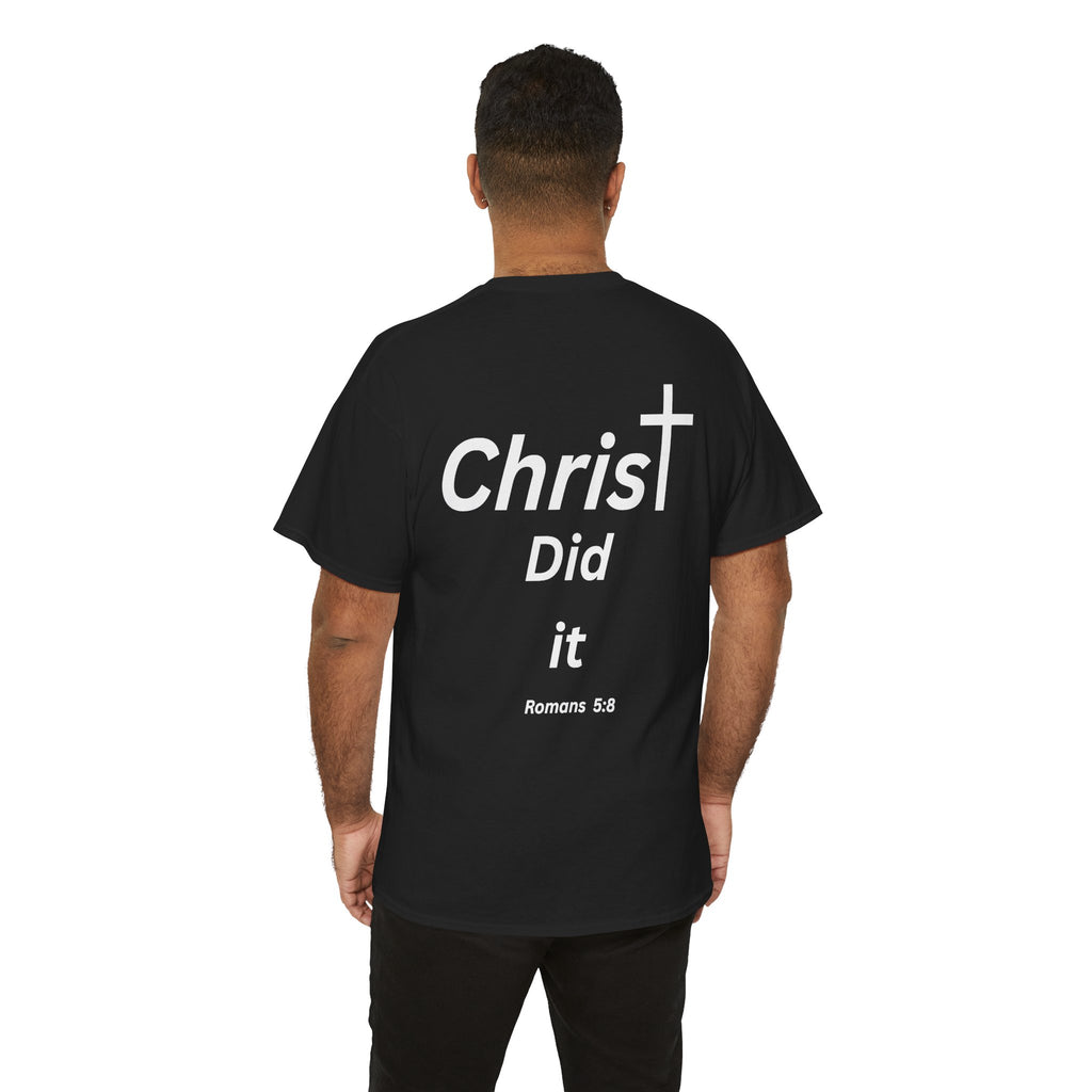 Christ Did It Christian T-Shirt – Cross & Swoosh Faith Tee
