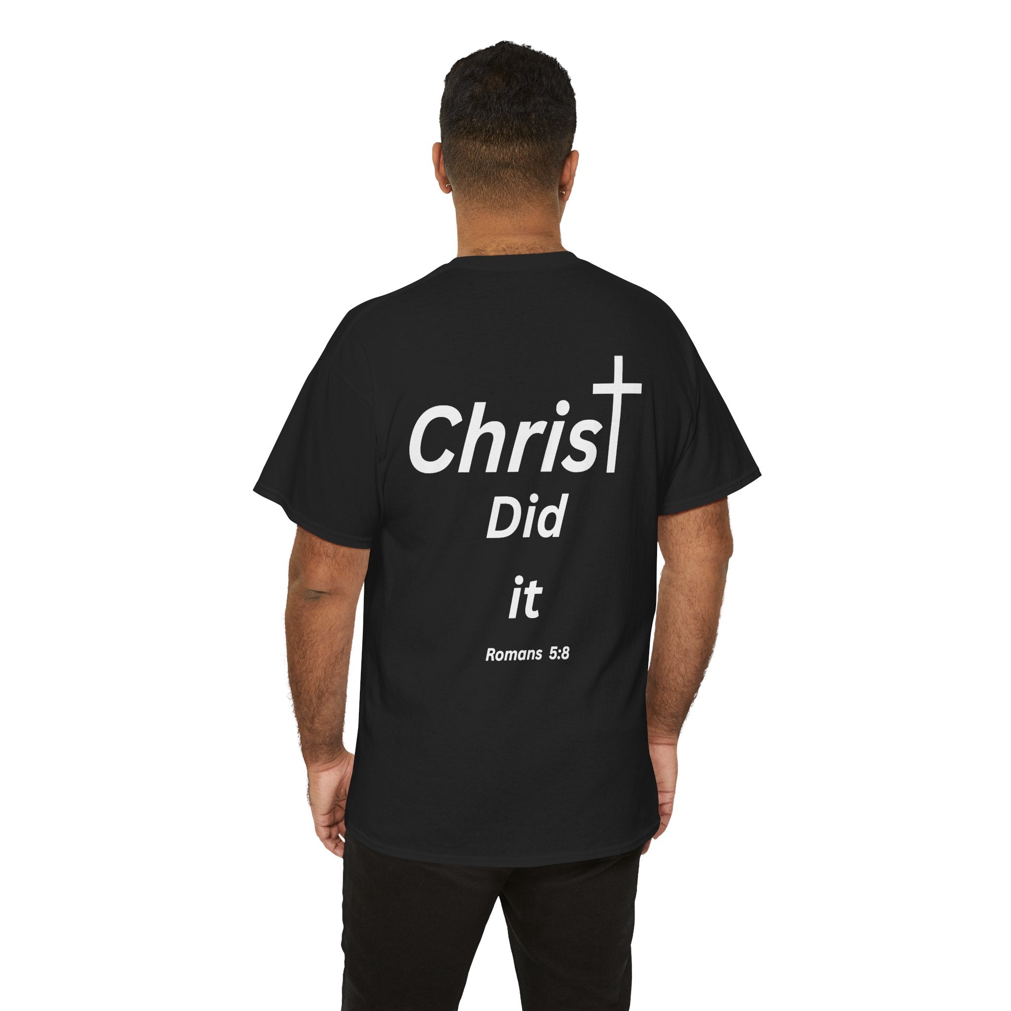 Christ Did It Christian T-Shirt – Cross & Swoosh Faith Tee