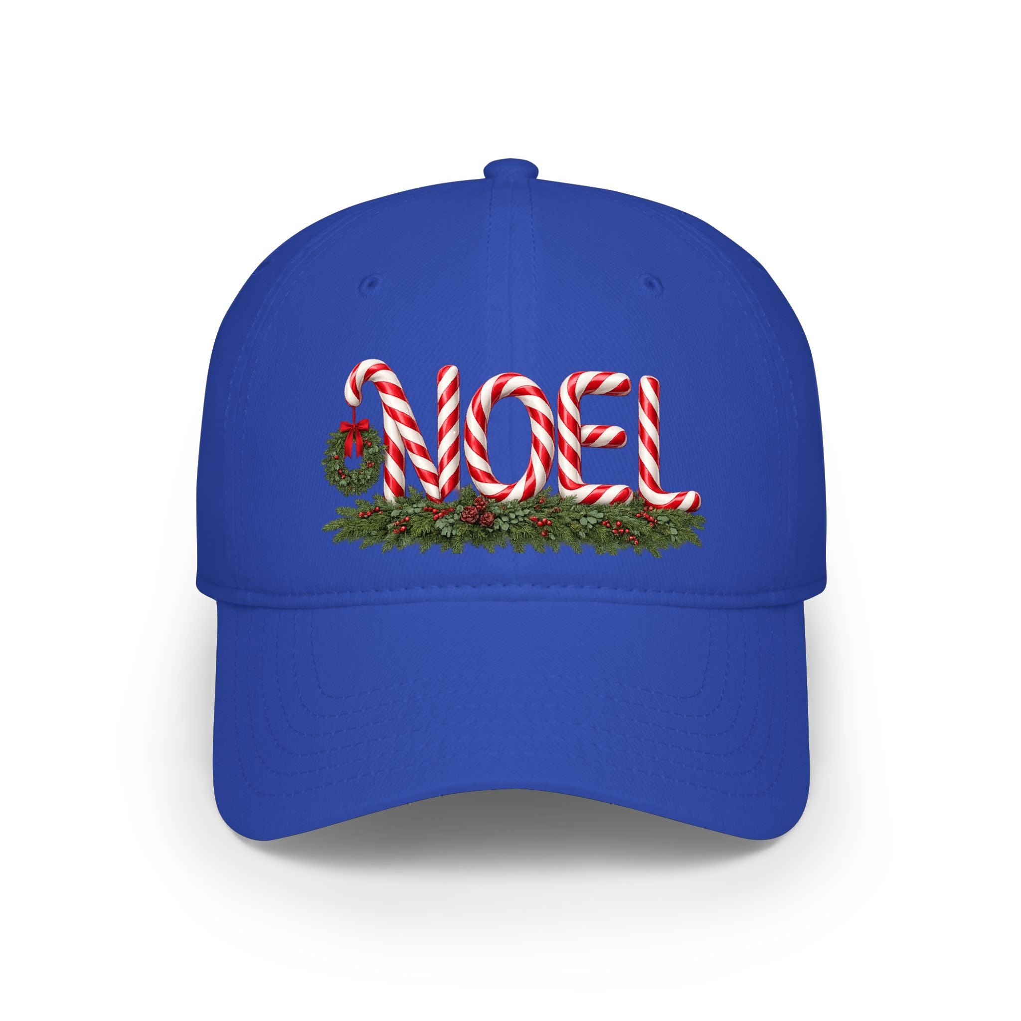 Candy Cane NOEL Christmas -Low Profile Baseball Cap