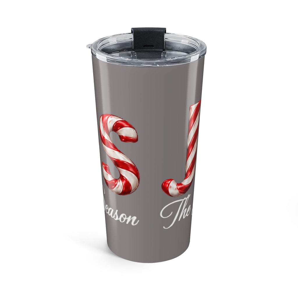 Jesus Is the Reason for the Season Christmas Tumbler Gray– Candy Cane Design Tumbler 20oz