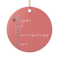 Night of Everlasting Love Christmas Ceramic Ornaments, 2-Side Print