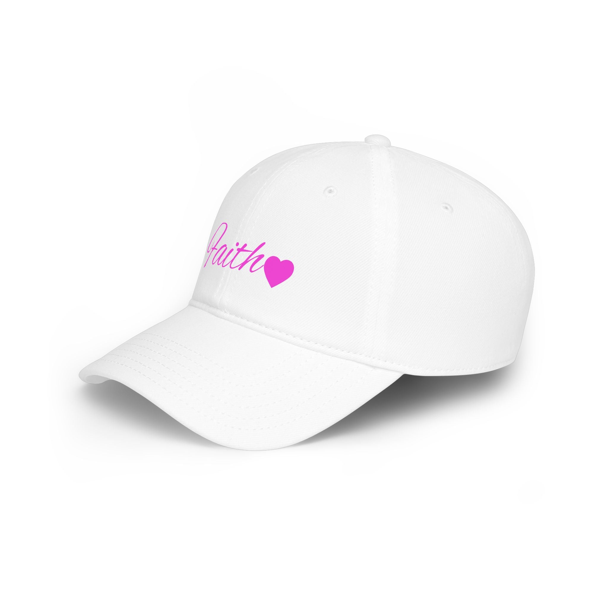 Faith Heart Embroidered Cap – Christian Inspirational Low Profile Baseball Cap