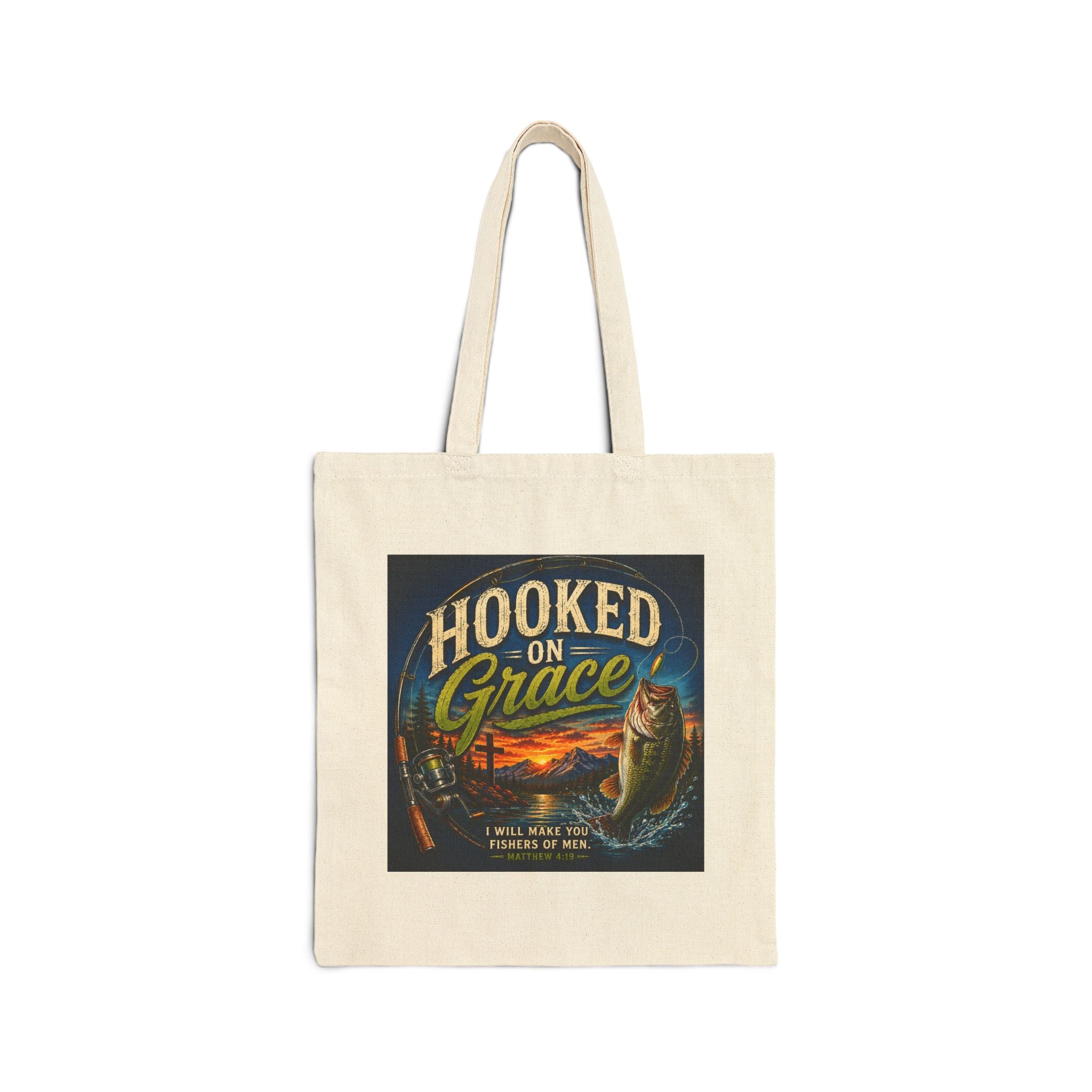 Hooked on Grace Christian Tote Bag