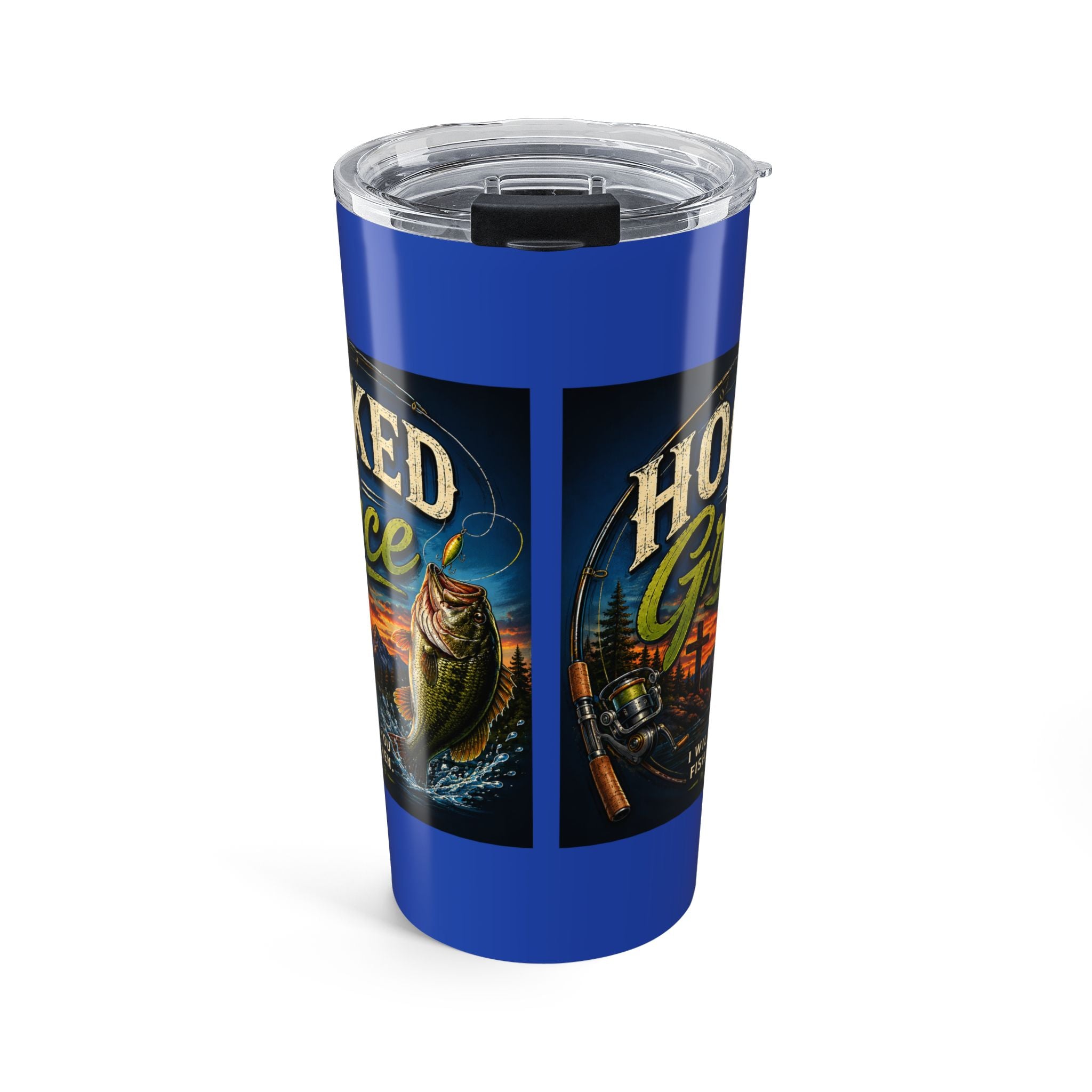 Hooked on Grace Fishing Tumbler – Christian Outdoors Travel Tumbler 20oz
