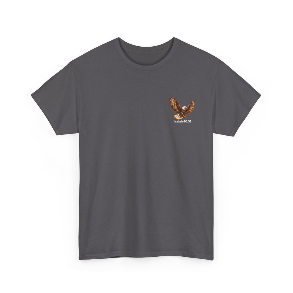 Rise Up on Wings Like Eagles – Isaiah 40:31 Christian Faith T-Shirt-Unisex Heavy Cotton Tee