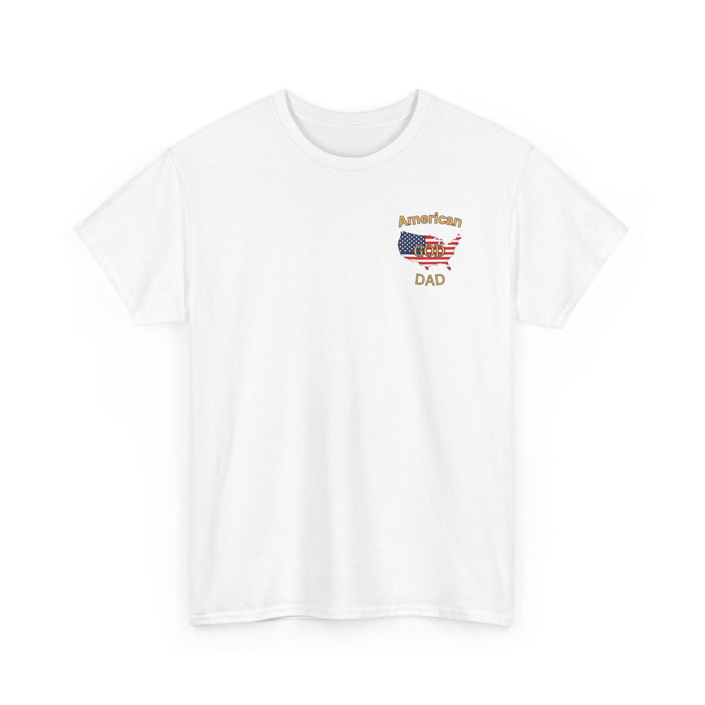 American Dad Built on Biblical Truth Patriotic Christian Unisex Heavy Cotton Tee