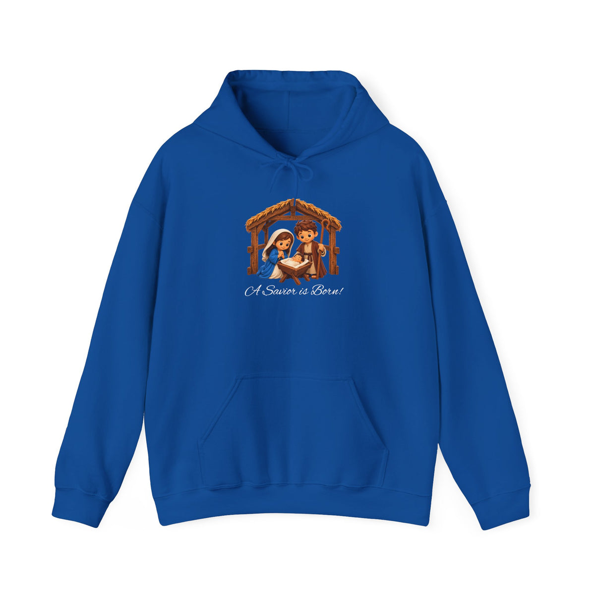 A Savior Is Born Nativity Christmas Heavy Blend™ Hooded Sweatshirt