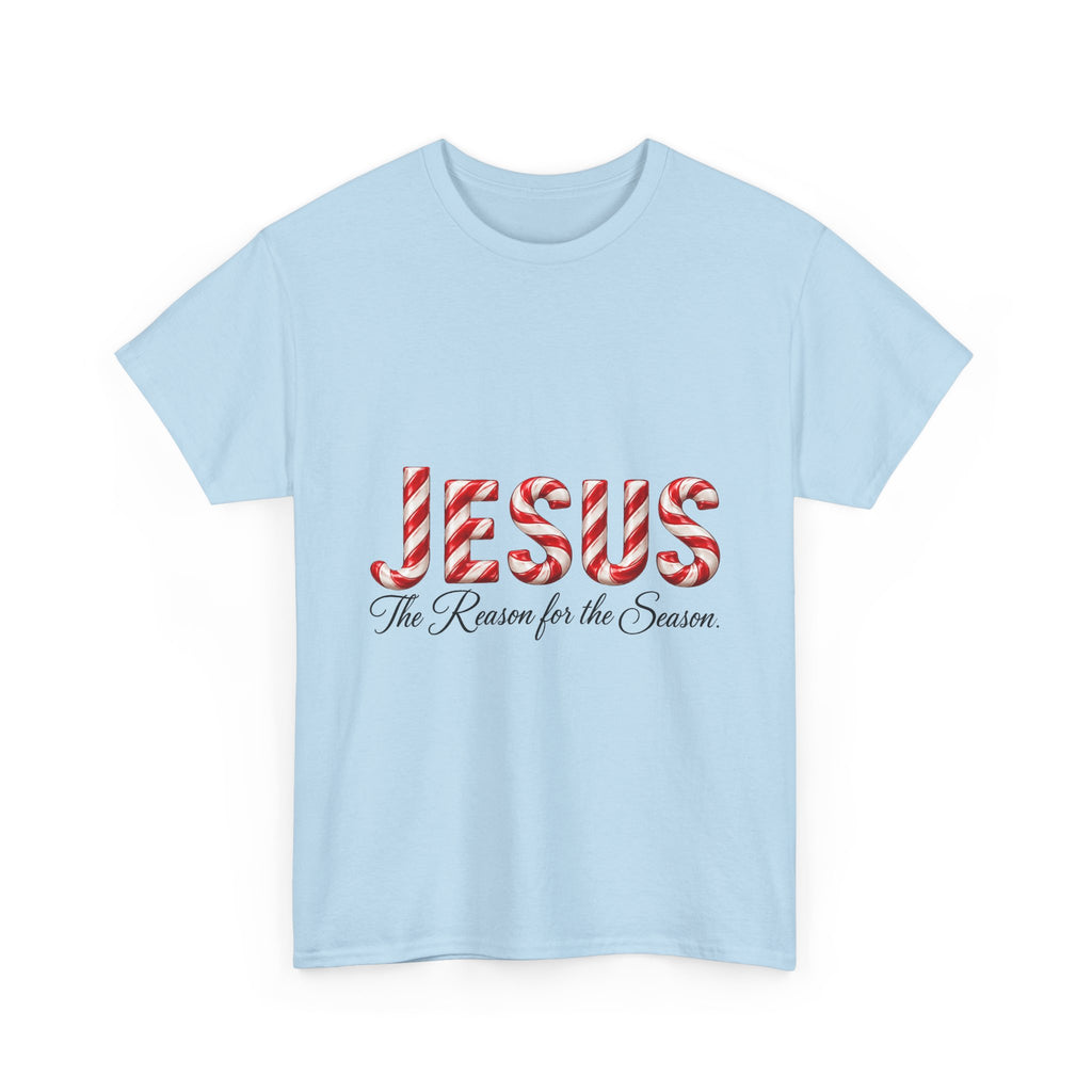 Jesus – The Reason for the Season Christmas T-Shirt | Christian Holiday Unisex Heavy Cotton Tee