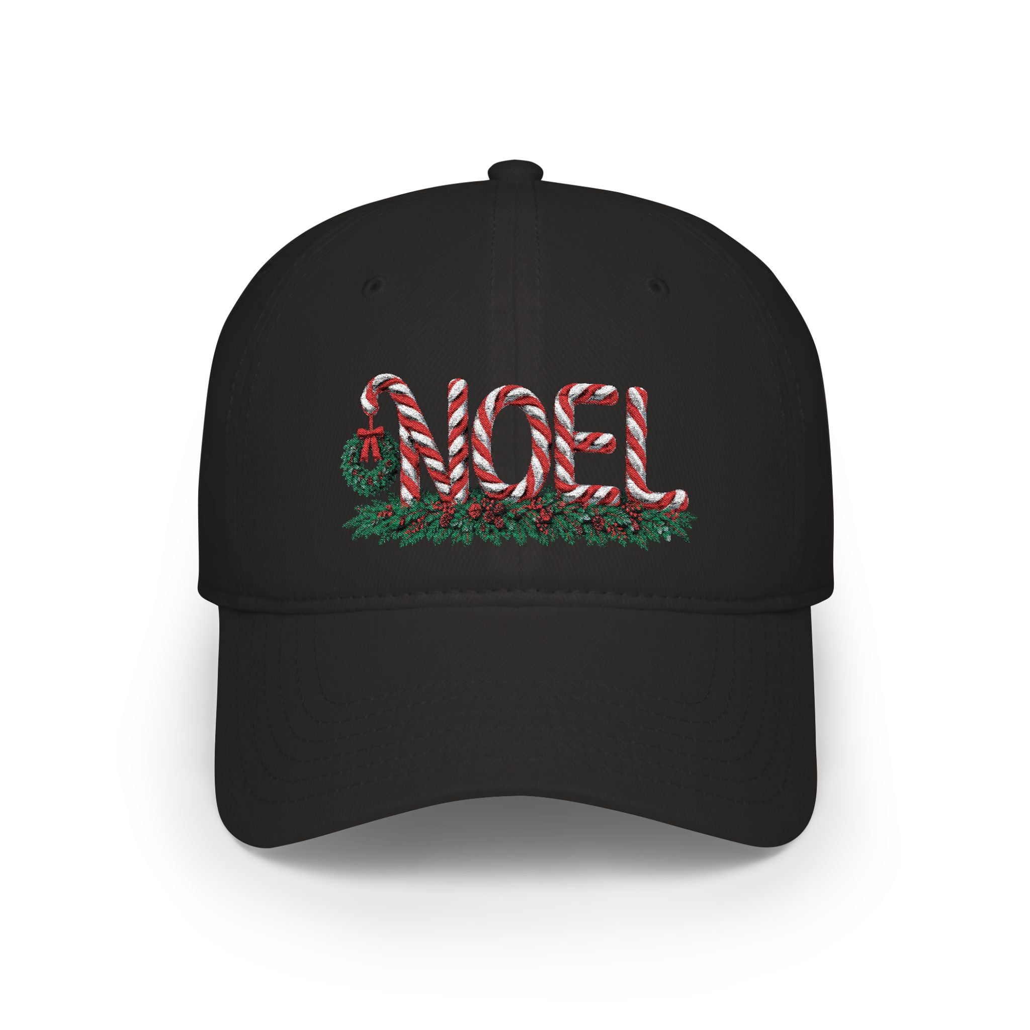 Noel Candy Cane Embroidered Christmas Hat – Festive Holiday Cap for Winter Gatherings Low Profile Baseball Cap