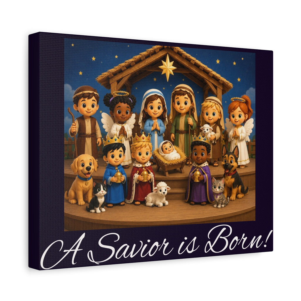 A Savior Is Born Nativity Christmas Wall Art
