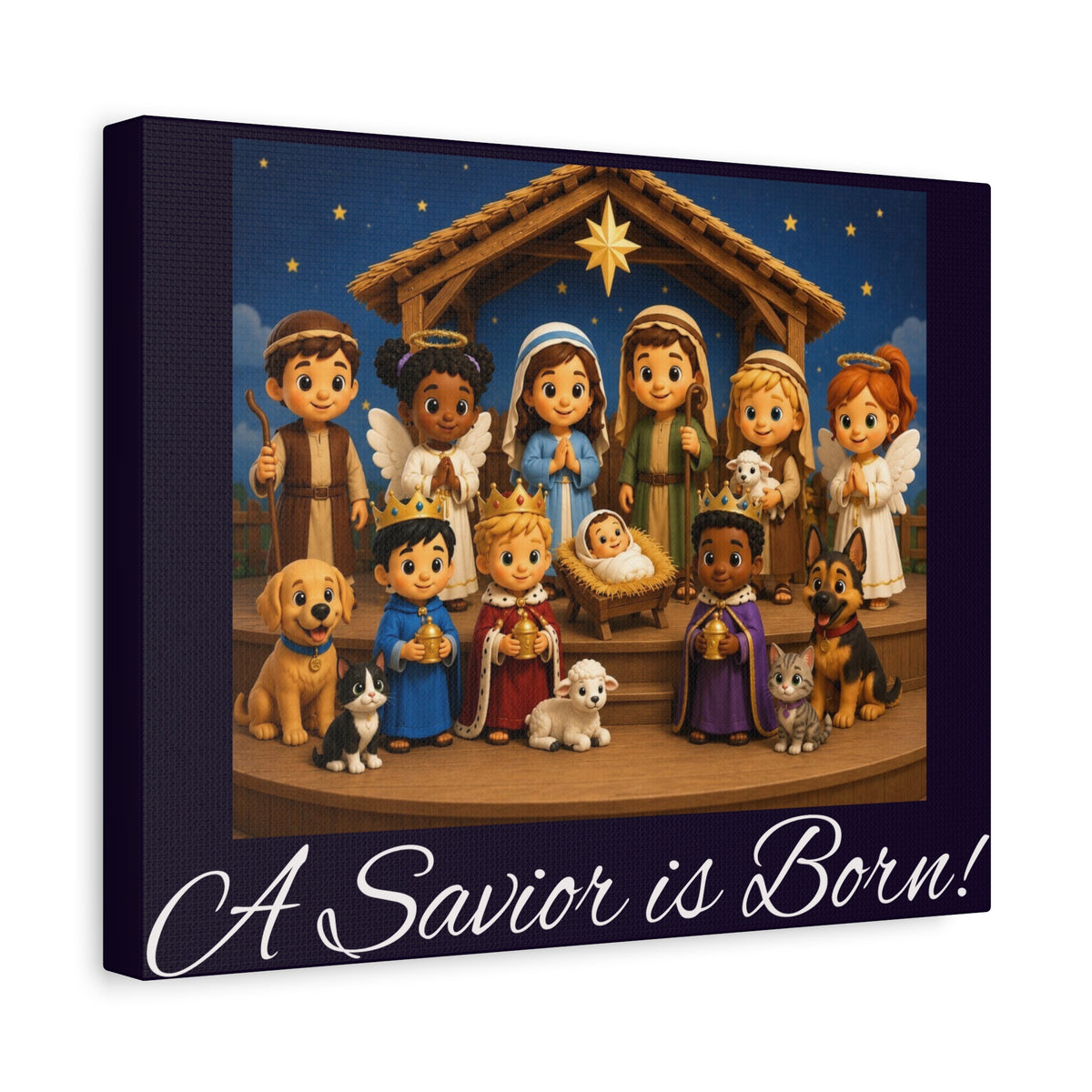 A Savior Is Born Nativity Christmas Wall Art