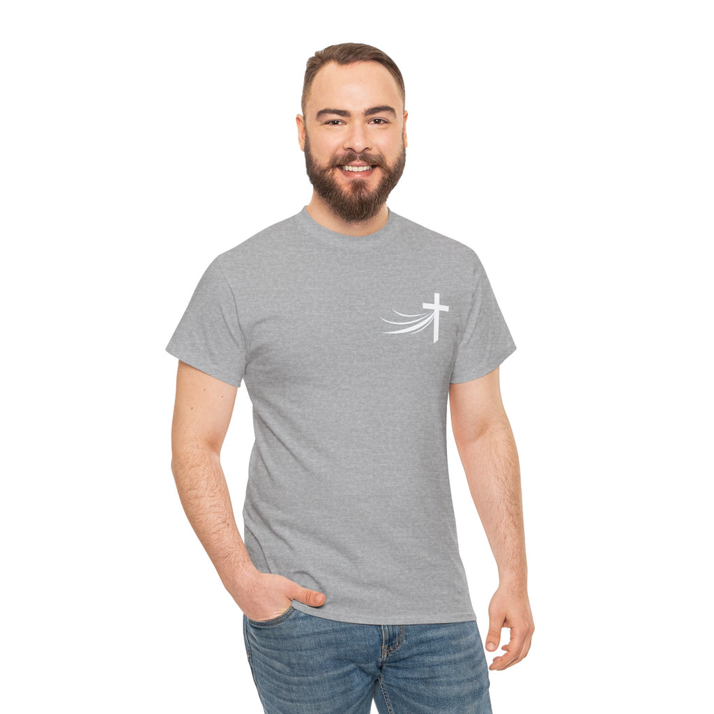 Christ Did It Christian T-Shirt – Cross & Swoosh Faith Tee