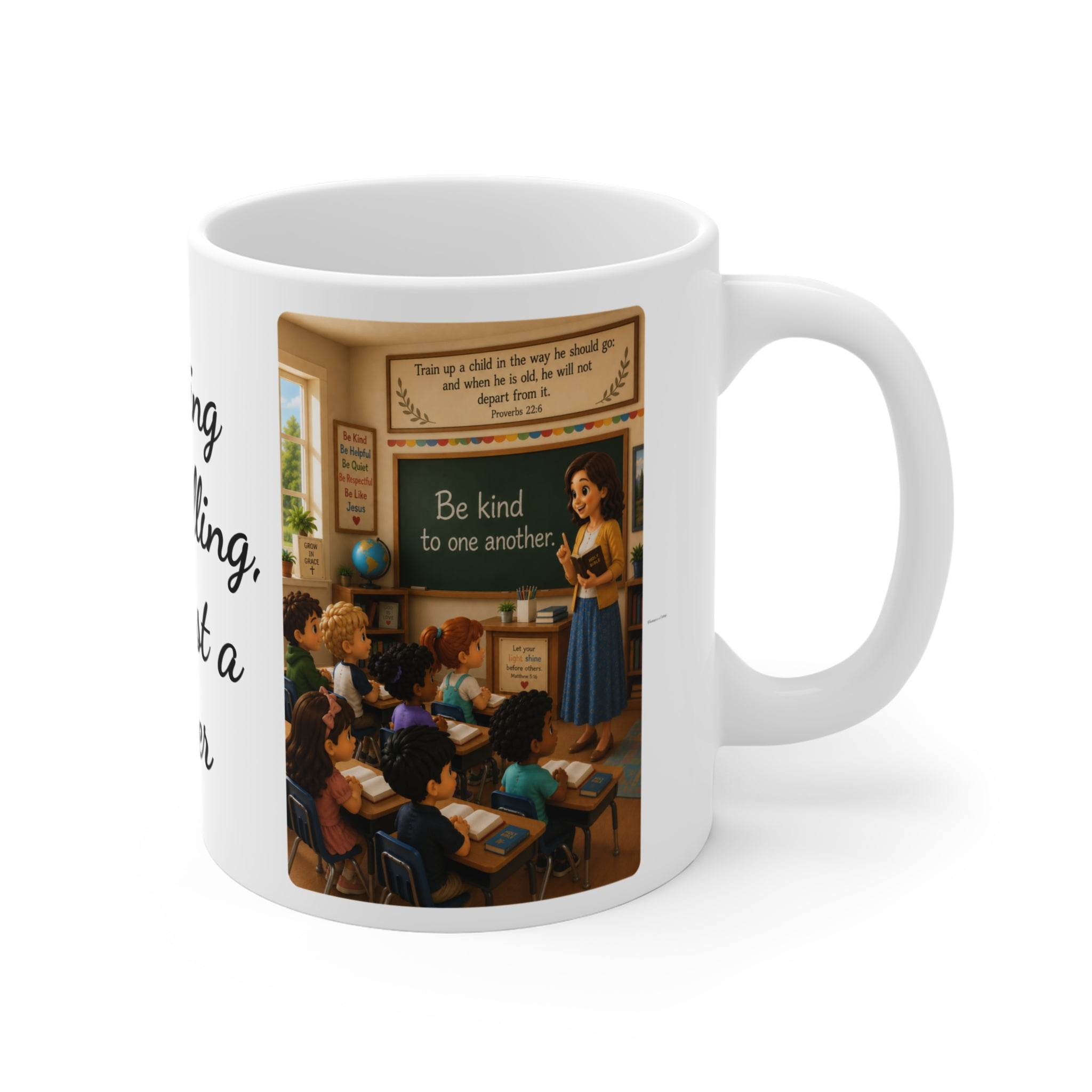 To Teach Is to Inspire – Proverbs 22:6 Christian Teacher Coffee Mug