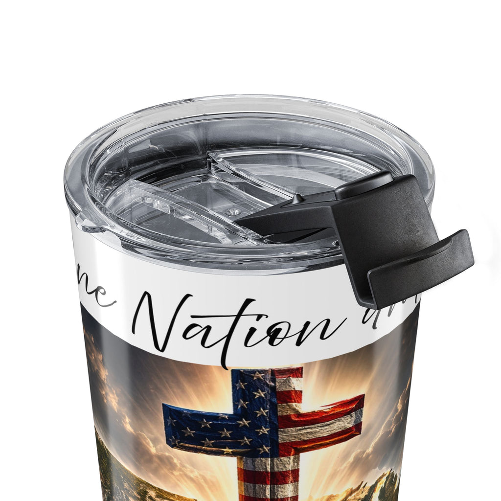 One Nation Under God with a Cross in the US Tumbler 20oz