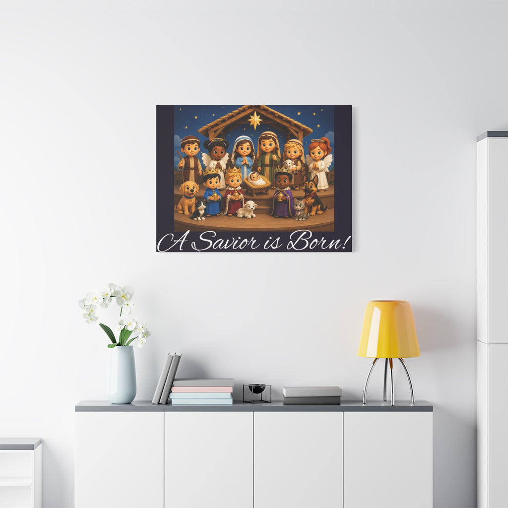 A Savior Is Born Nativity Christmas Wall Art