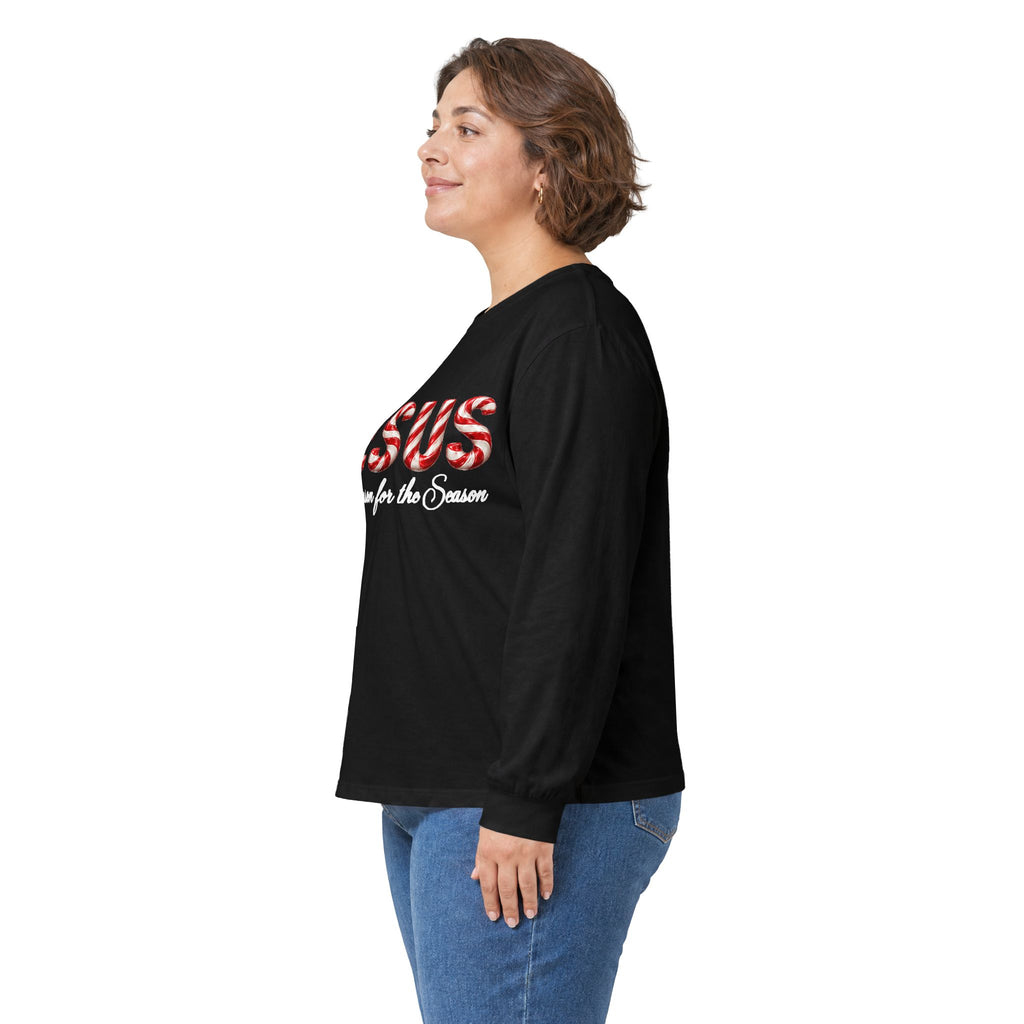 Jesus – The Reason for the Season Christmas Long Sleeve Shirt -Unisex Ultra Cotton Long Sleeve Tee
