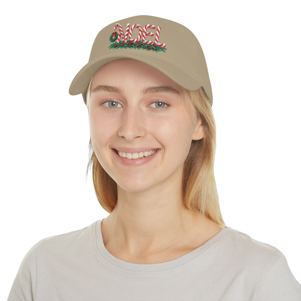 Noel Candy Cane Embroidered Christmas Hat – Festive Holiday Cap for Winter Gatherings Low Profile Baseball Cap