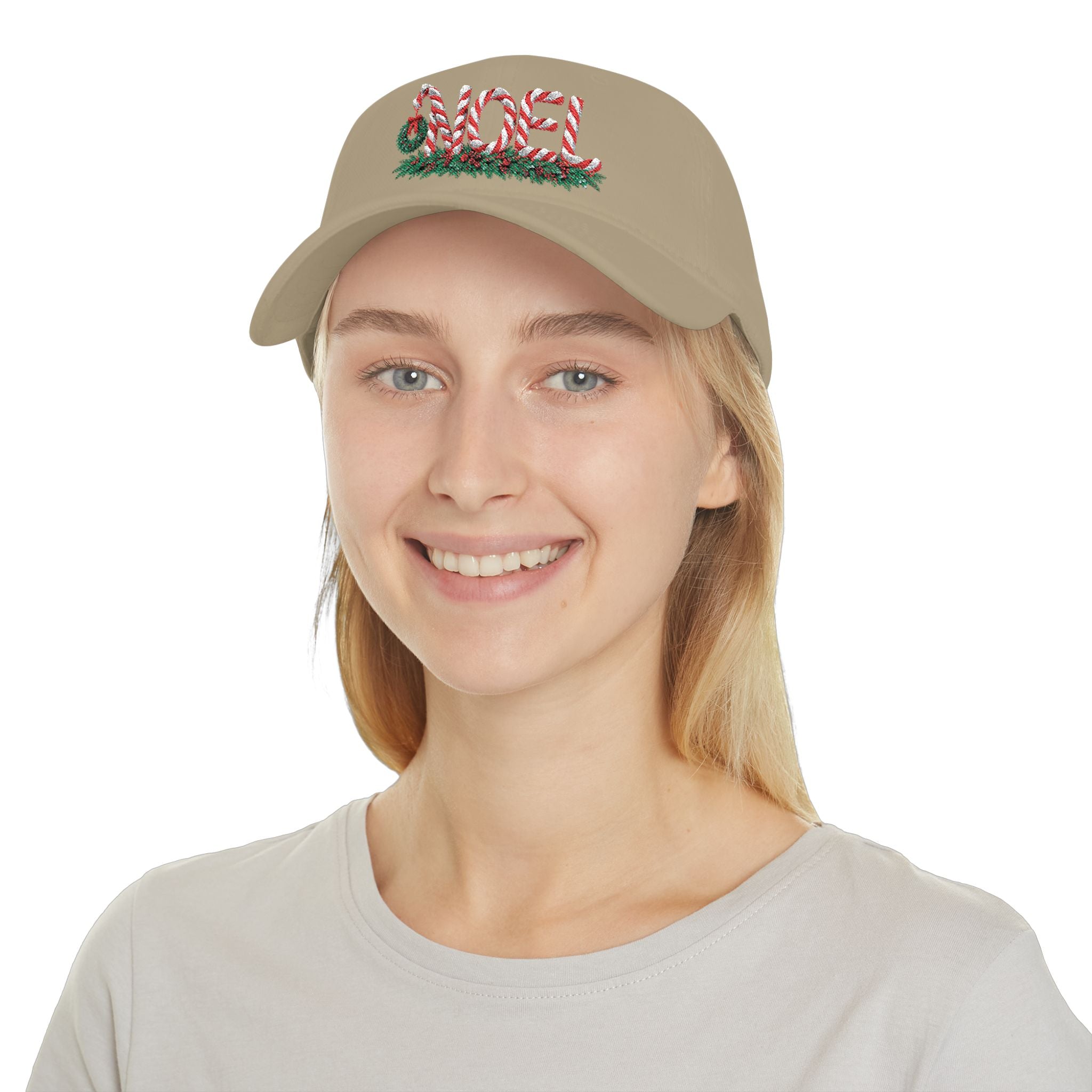 Noel Candy Cane Embroidered Christmas Hat – Festive Holiday Cap for Winter Gatherings Low Profile Baseball Cap