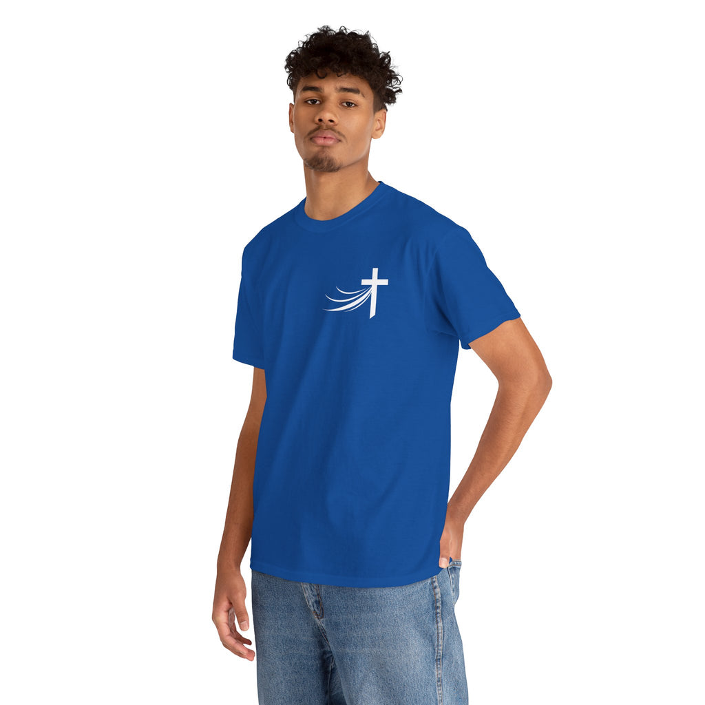 Christ Did It Christian T-Shirt – Cross & Swoosh Faith Tee