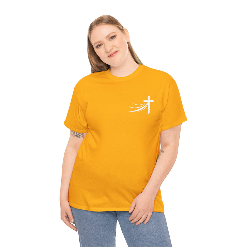 Christ Did It Christian T-Shirt – Cross & Swoosh Faith Tee