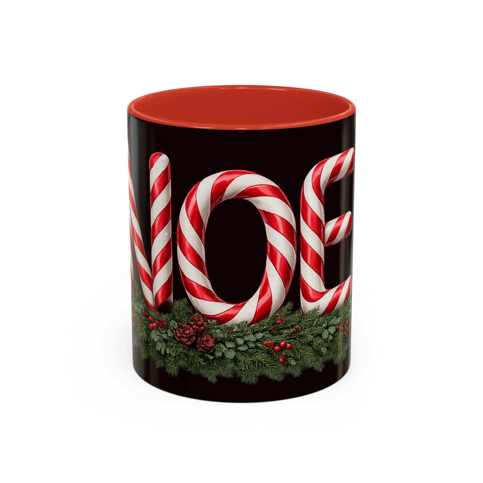 NOEL Candy Cane Christmas Mug – Festive Holiday Coffee Cup  (11, 15oz)