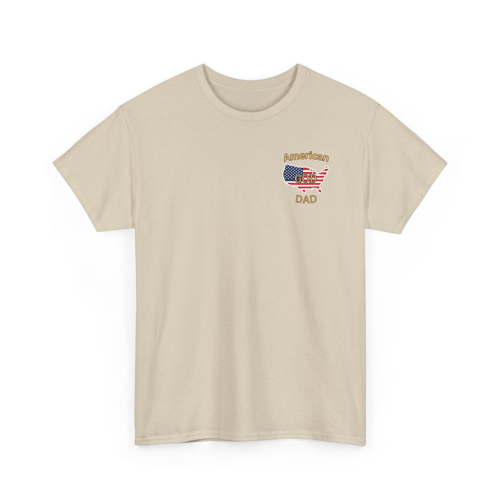 American Dad Built on Biblical Truth Patriotic Christian Unisex Heavy Cotton Tee