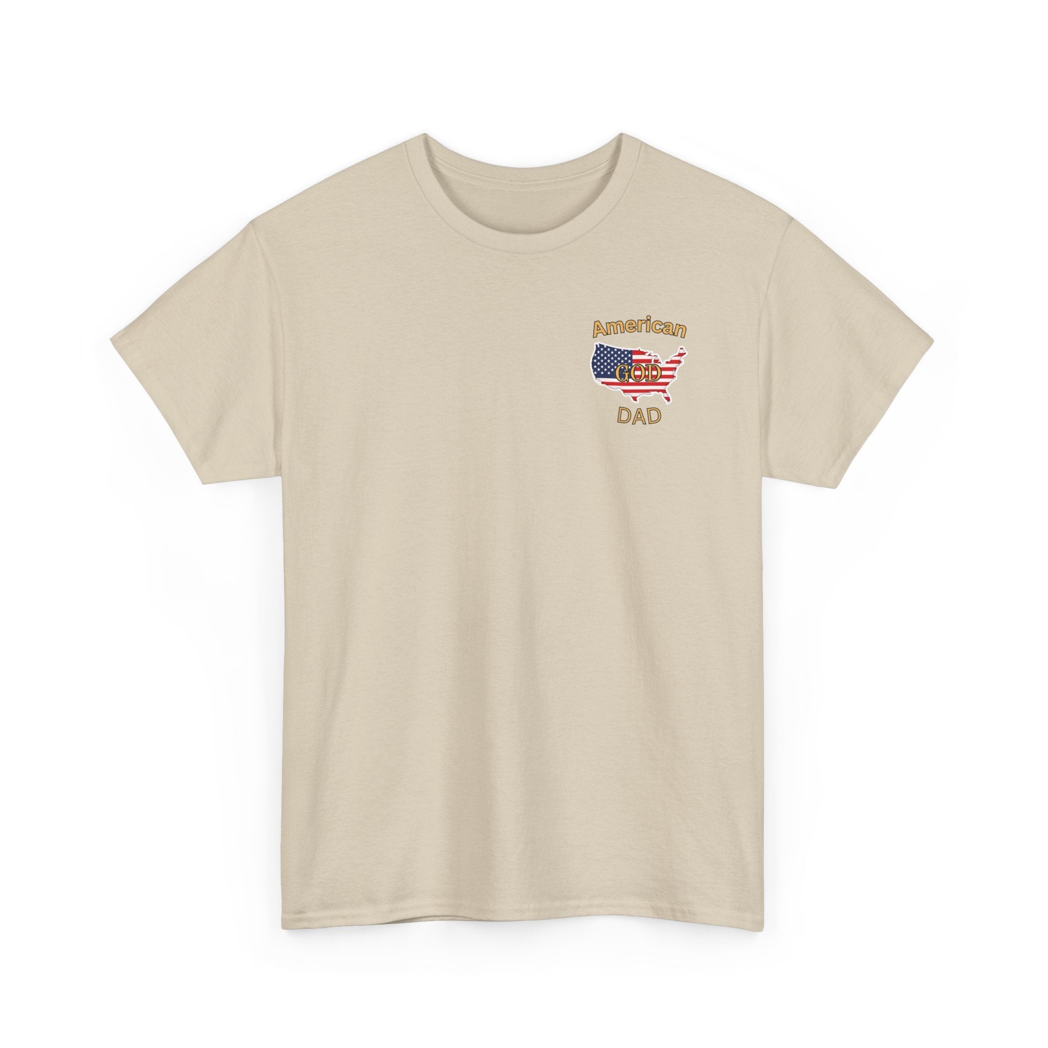 American Dad Built on Biblical Truth Patriotic Christian Unisex Heavy Cotton Tee