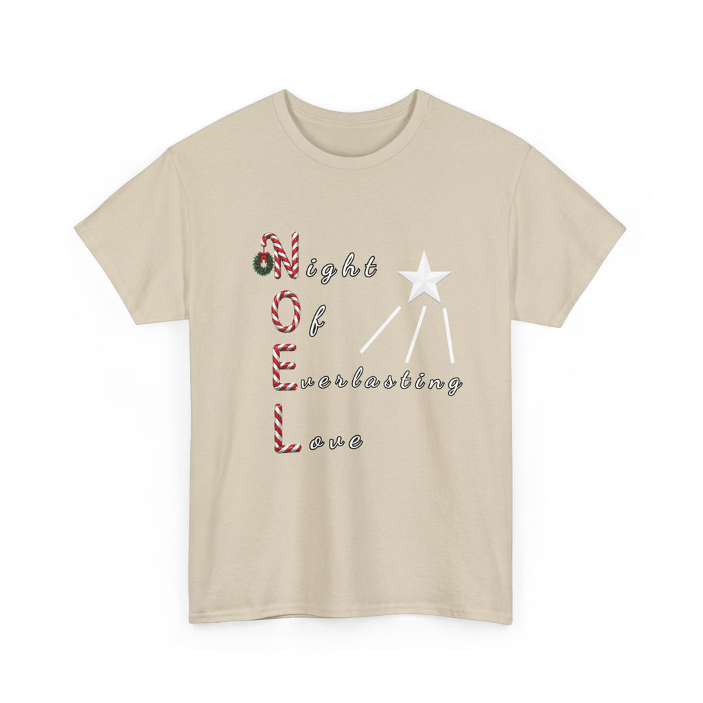 Noel – Night of Everlasting Love | Christian Christmas Heavy Cotton T-Shirt