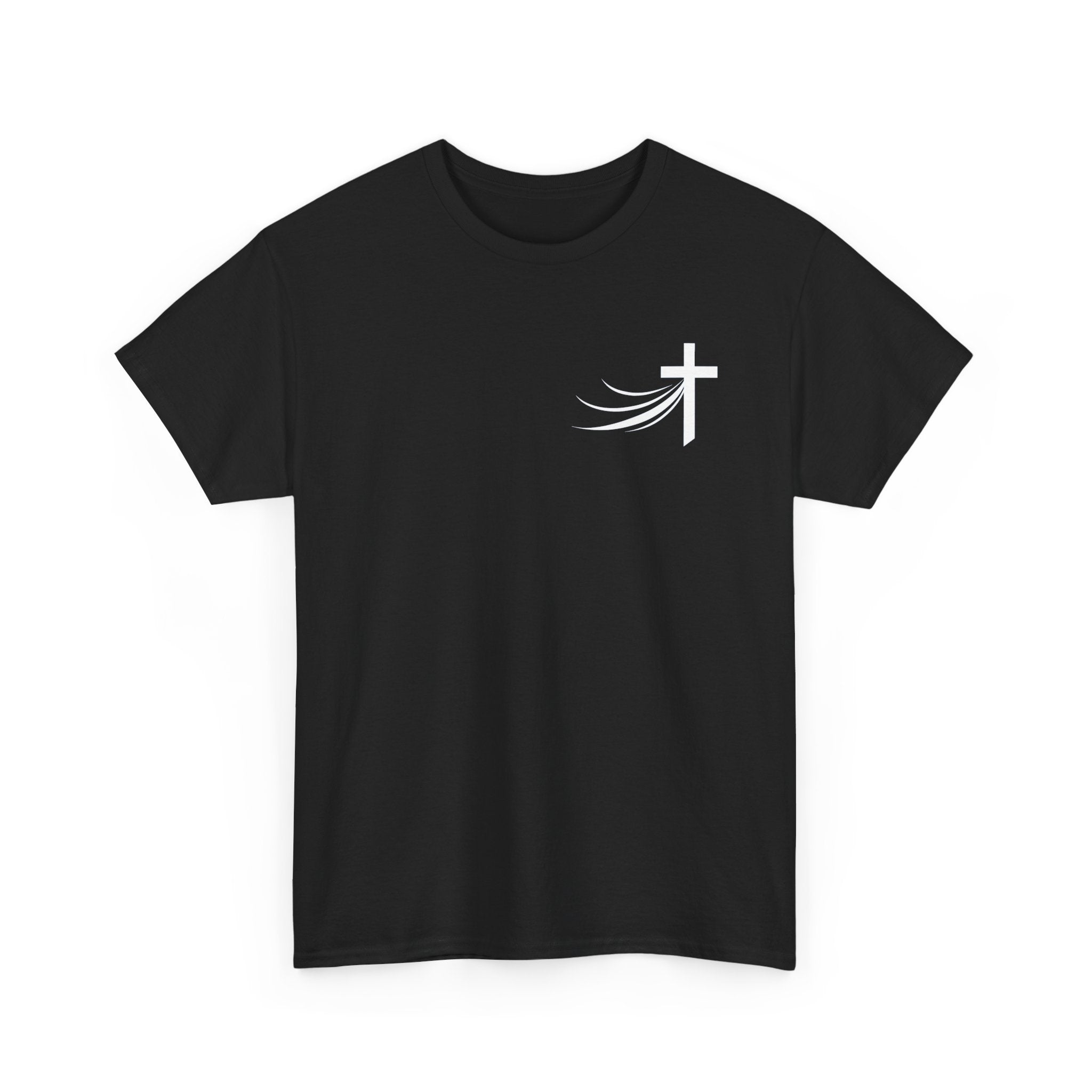Christ Did It Christian T-Shirt – Cross & Swoosh Faith Tee