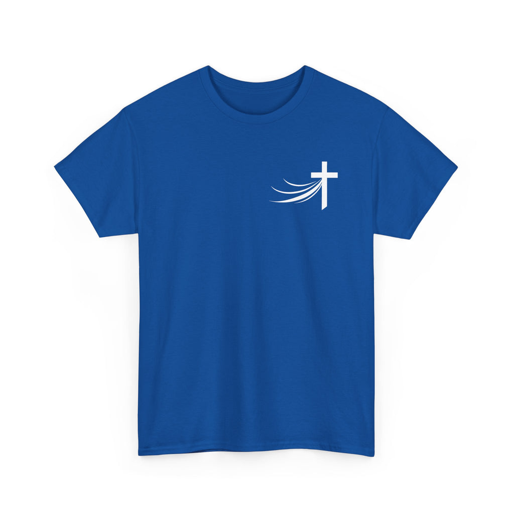 Christ Did It Christian T-Shirt – Cross & Swoosh Faith Tee